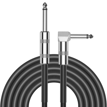 New bee Guitar Cable 10ft Electric Instrument Bass AMP Cord for Electric Mandolin, Pro Audio (Right ...