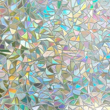 LEMON CLOUD Window Privacy Film – Decorative Rainbow Cling Holographic Window Covering