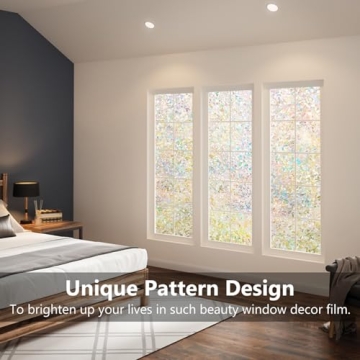 LEMON CLOUD Stained Glass Window Film for Privacy and Beauty