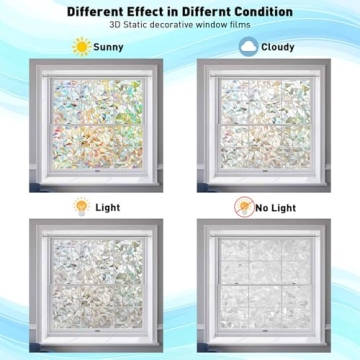 LEMON CLOUD Stained Glass Window Film for Privacy and Beauty