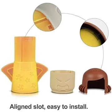 TOPIST Angry Mama Microwave Cleaner Angry Mom Microwave Oven Steam Cleaner and Disinfects With Vinegar and Water for Kitchens, Steamer Cleaning Equipment Cleans the Crud in Minutes (Yellow)