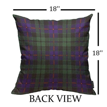 Stylish Mugod Scottish Plaid Pillow Cover 18x18 for Home