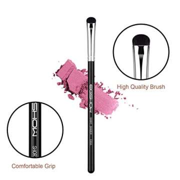 Eyeshadow Smudge Brush, EIGSHOW Short Shader Precision Makeup Brush High-End for Creasing & Cat Eye Makeup, Premium Quality, Cruelty-Free (E806)