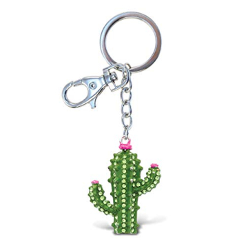 Aqua79 Cactus Keychain - Stylish Sparkling Rhinestone Accessory