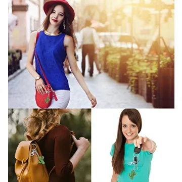 Trendy Sparkling Cactus Keychain for Fashion Lovers