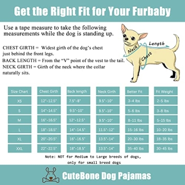 CuteBone Dog Christmas Pajamas for Small Dogs