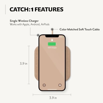 Belgian Linen Wireless Charging Pad for iPhone Samsung AirPods