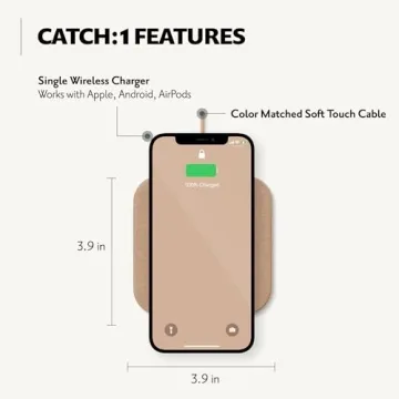 Belgian Linen Wireless Charging Pad for iPhone Samsung AirPods