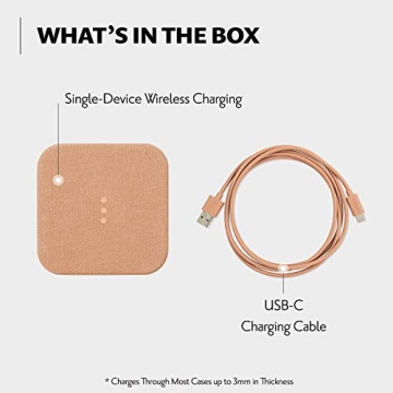 Belgian Linen Wireless Charging Pad for iPhone Samsung AirPods