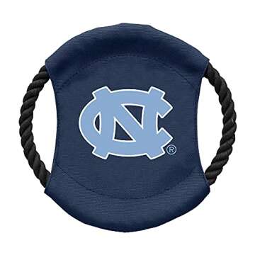 Littlearth North Carolina Tar Heels NCAA Sock Monkey and Flying Disc Pet Toy Combo Set
