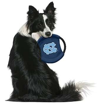 Littlearth North Carolina Tar Heels NCAA Sock Monkey and Flying Disc Pet Toy Combo Set