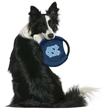 Littlearth North Carolina Tar Heels NCAA Sock Monkey and Flying Disc Pet Toy Combo Set