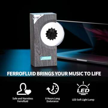 sovenomund Dancing Ferrofluid with Music Rhythm, Ferrofluid Speaker Music Mate, Symbiote in a Bottle...
