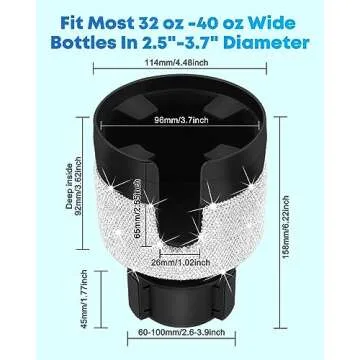 Stylish Bling Car Cup Holder Expander for All Bottle Sizes