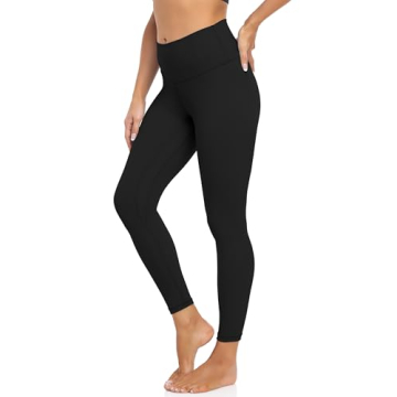 Colorfulkoala Women's Buttery Soft High Waisted Yoga Pants 7/8 Length Leggings (M, Black)
