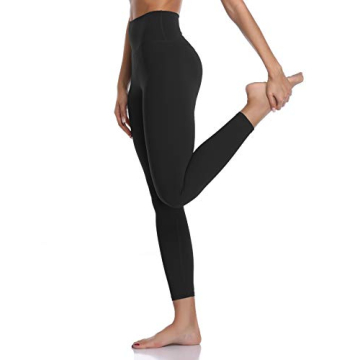 Colorfulkoala Women's Buttery Soft High Waisted Yoga Pants 7/8 Length Leggings (M, Black)