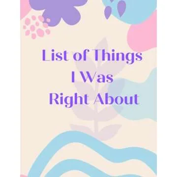 Blank Journal with 140 lined pages for writing, journaling, notes, and school. List Of Things I Was ...