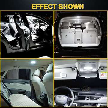 EverBrightt 6-Pack Cool White 5730 9SMD Led Panel Dome Light Auto Car Reading Interior Light DC 12V ...