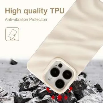 QLTYPRI Compatible with iPhone 13 Pro Max Case, Cute Wave Water Ripple Pattern Case for Girls Women, Slim Satin Glossy Soft Silicone TPU Bumper Shockproof Protective Phone Cover - Beige