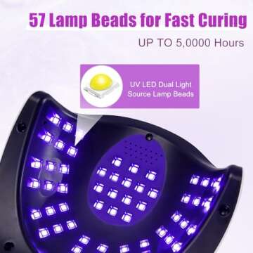 LKE 220W UV Nail Lamp - Quick Curing LED Nail Dryer