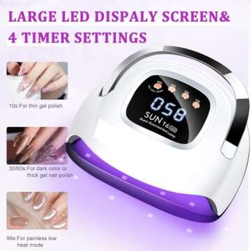 LKE 220W UV Nail Lamp - Quick Curing LED Nail Dryer