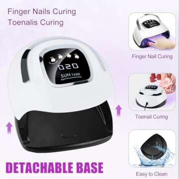 LKE 220W UV Nail Lamp - Quick Curing LED Nail Dryer