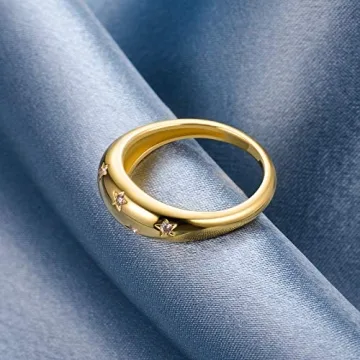 Stylish Chunky Gold Plated Ring for Women - Trendy Jewelry