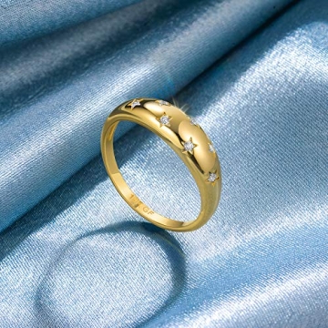 Stylish Chunky Gold Plated Ring for Women - Trendy Jewelry