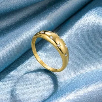 Stylish Chunky Gold Plated Ring for Women - Trendy Jewelry