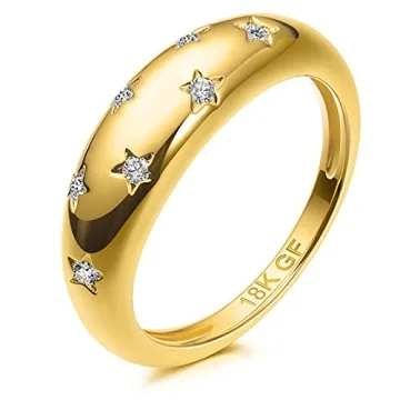 Stylish Chunky Gold Plated Ring for Women - Trendy Jewelry