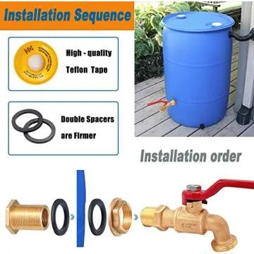 Premium Brass Rain Barrel Spigot Kit for Easy Setup