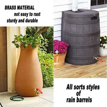 Premium Brass Rain Barrel Spigot Kit for Easy Setup
