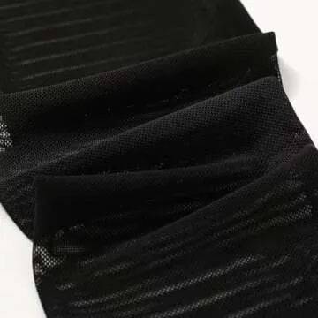 Hazhlko Women's Long Stretchy Mesh Tulle Sheer Gloves Costume Wedding Opera Halloween Party 1920's Dance Gloves Black