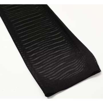 Hazhlko Women's Long Stretchy Mesh Tulle Sheer Gloves Costume Wedding Opera Halloween Party 1920's Dance Gloves Black