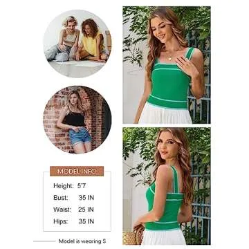 Dokotoo Women's Stylish Cropped Tank Top for Summer