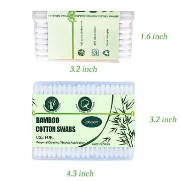 Eco-Friendly Bamboo Cotton Swabs - 1000pcs of Quality Care