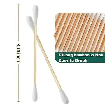 Eco-Friendly Bamboo Cotton Swabs - 1000pcs of Quality Care