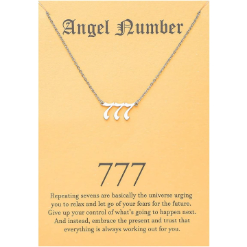 Tasunom Angel Number Choker Necklace Numerology Jewelry for Women