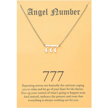 Tasunom Angel Number Choker Necklace Numerology Jewelry for Women