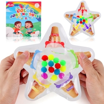 SLotic Color Sorting Sensory Toys for Toddlers - Montessori Fine Motor Skills