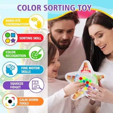 SLotic Montessori Fine Motor Skills Color Sorting Sensory Toys