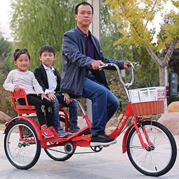 WEIMMIN Adult Folding Tricycle Comfortable 3-Wheel Bike
