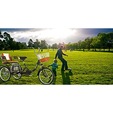 WEIMMIN Adult Folding Tricycle Comfortable 3-Wheel Bike