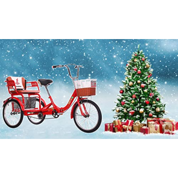 WEIMMIN Adult Folding Tricycle Comfortable 3-Wheel Bike