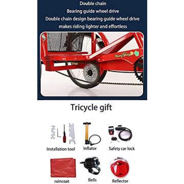 WEIMMIN Adult Folding Tricycle Comfortable 3-Wheel Bike