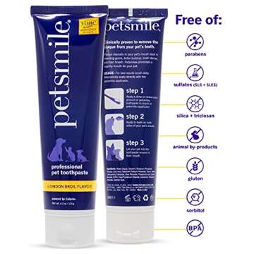 Petsmile Professional Pet Toothpaste - Cat & Dog Toothpaste for Plaque, Tartar, & Bad Breath - VOHC ...