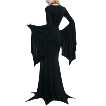 YEAXLUD Morticia Addams Gothic Costume for Women