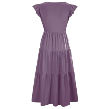 CzzzyL Nursing Dress Flowy Flutter Sleeve Plus Size Comfort