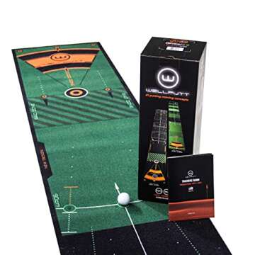 WELLPUTT - Golf Putting Training Mat - 13ft Green