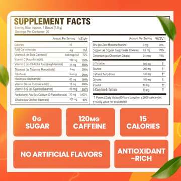 Morning Buzz Energy Drink Powder - Energy Boost Drink Mix - Sugar-Free Energy with Antioxidants - Mo...